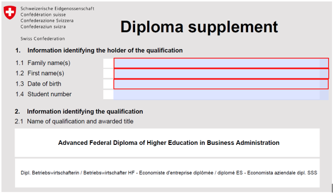 Diploma Supplement